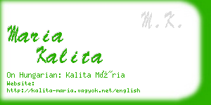 maria kalita business card